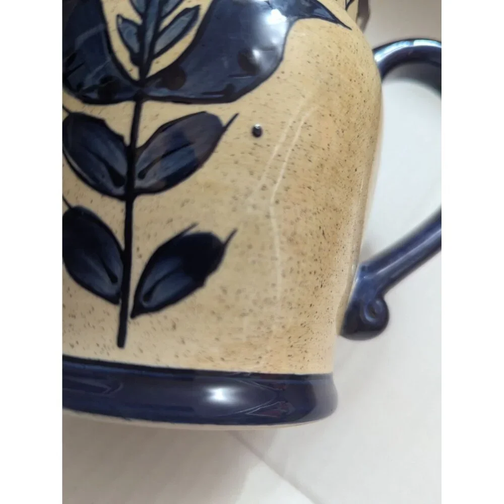 Jim Shore Carolina‎ Trade large mug blue & cream Certified International 5 inch